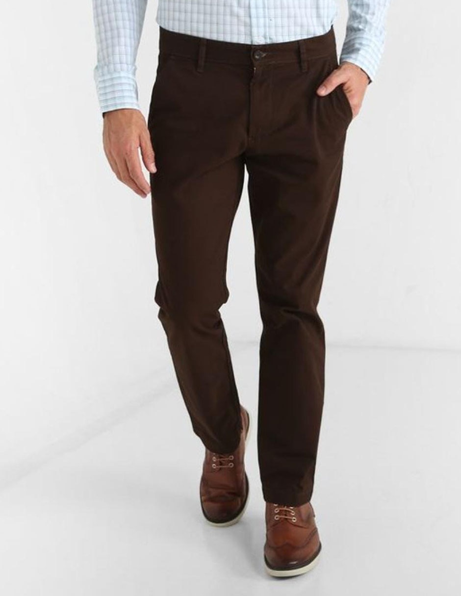 Pantalón straight de algodón para hombre Pantalón straight de algodón para hombre
