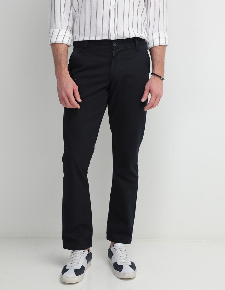 Pantalón straight de gabardina para hombre