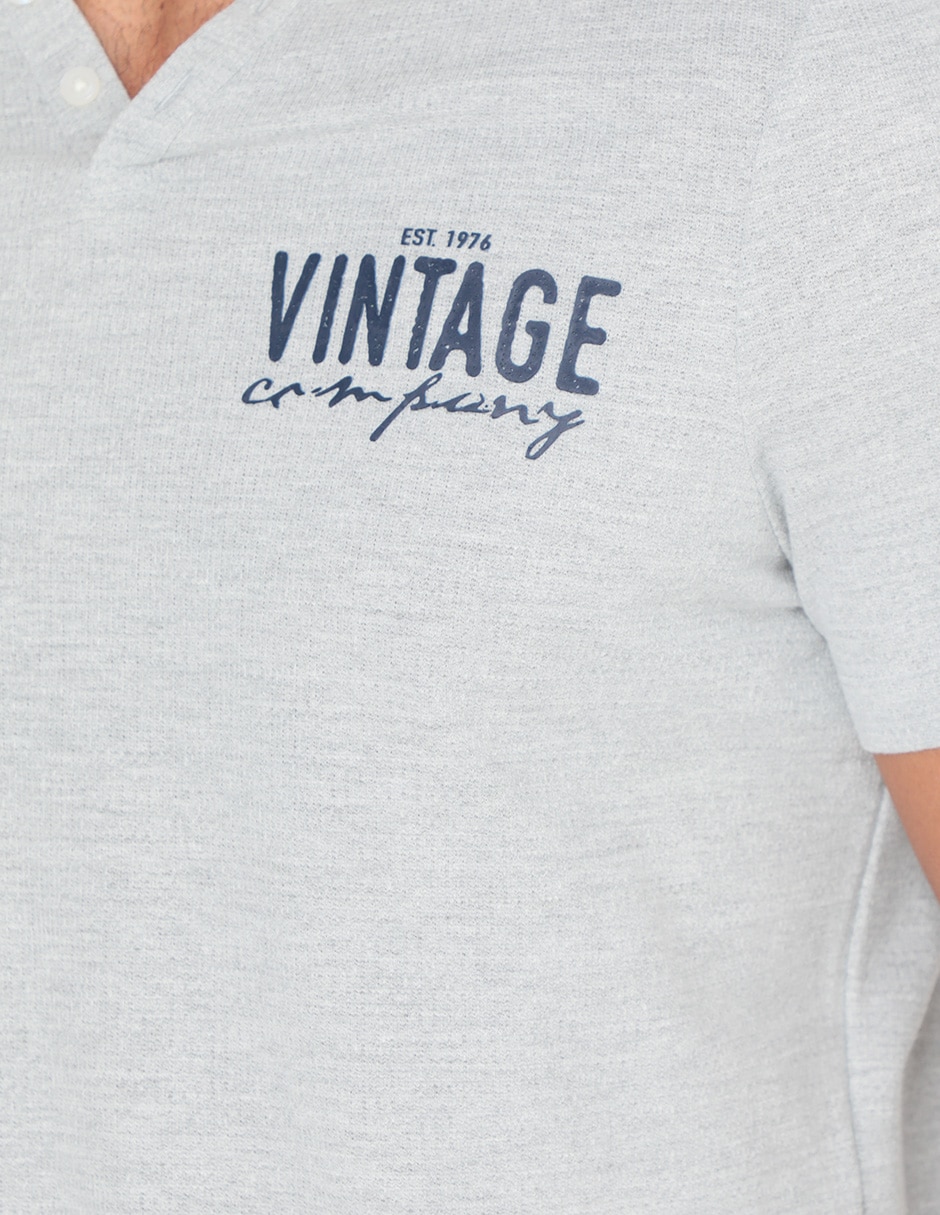 Playera cuello henley para hombre 4