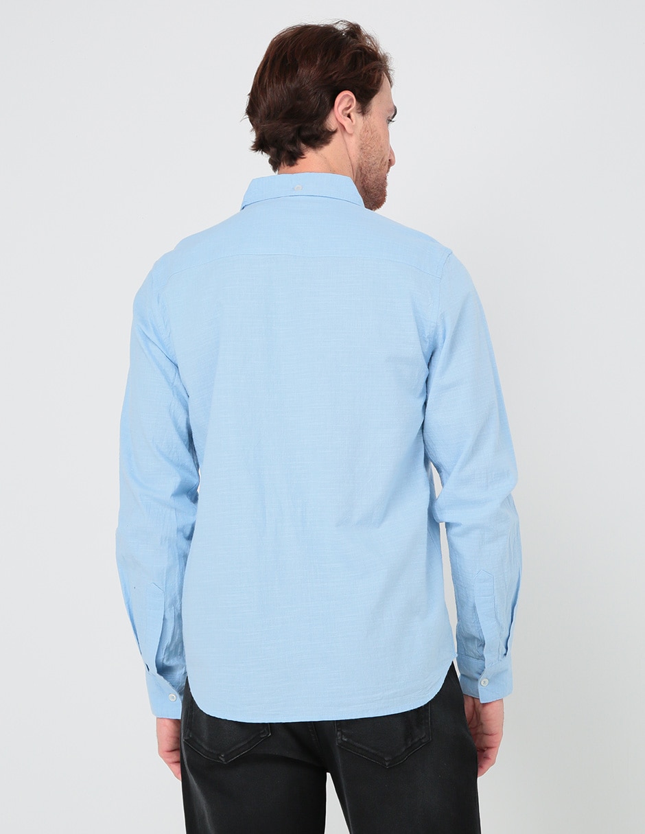 Camisa casual de algodón manga larga para hombre 2