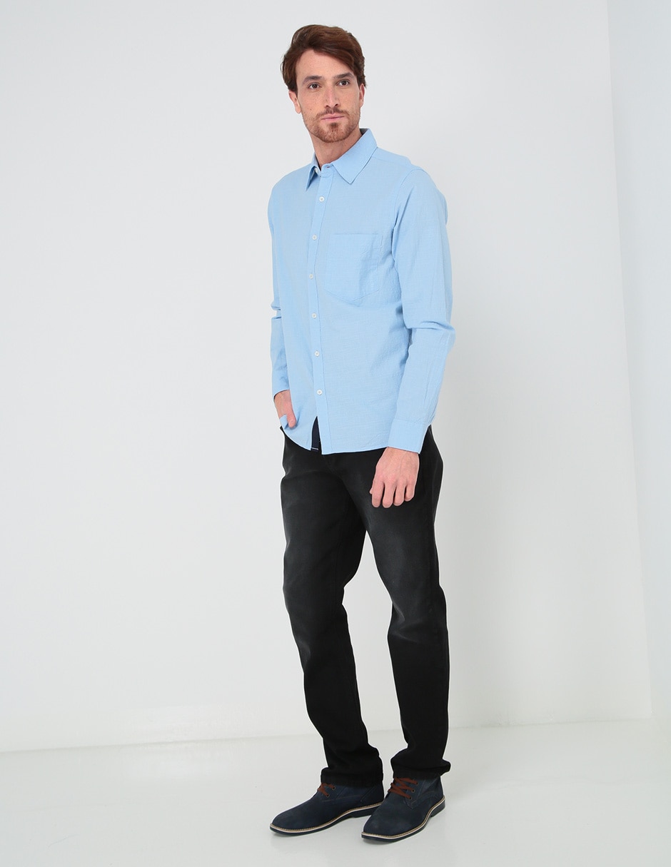 Camisa casual de algodón manga larga para hombre 3