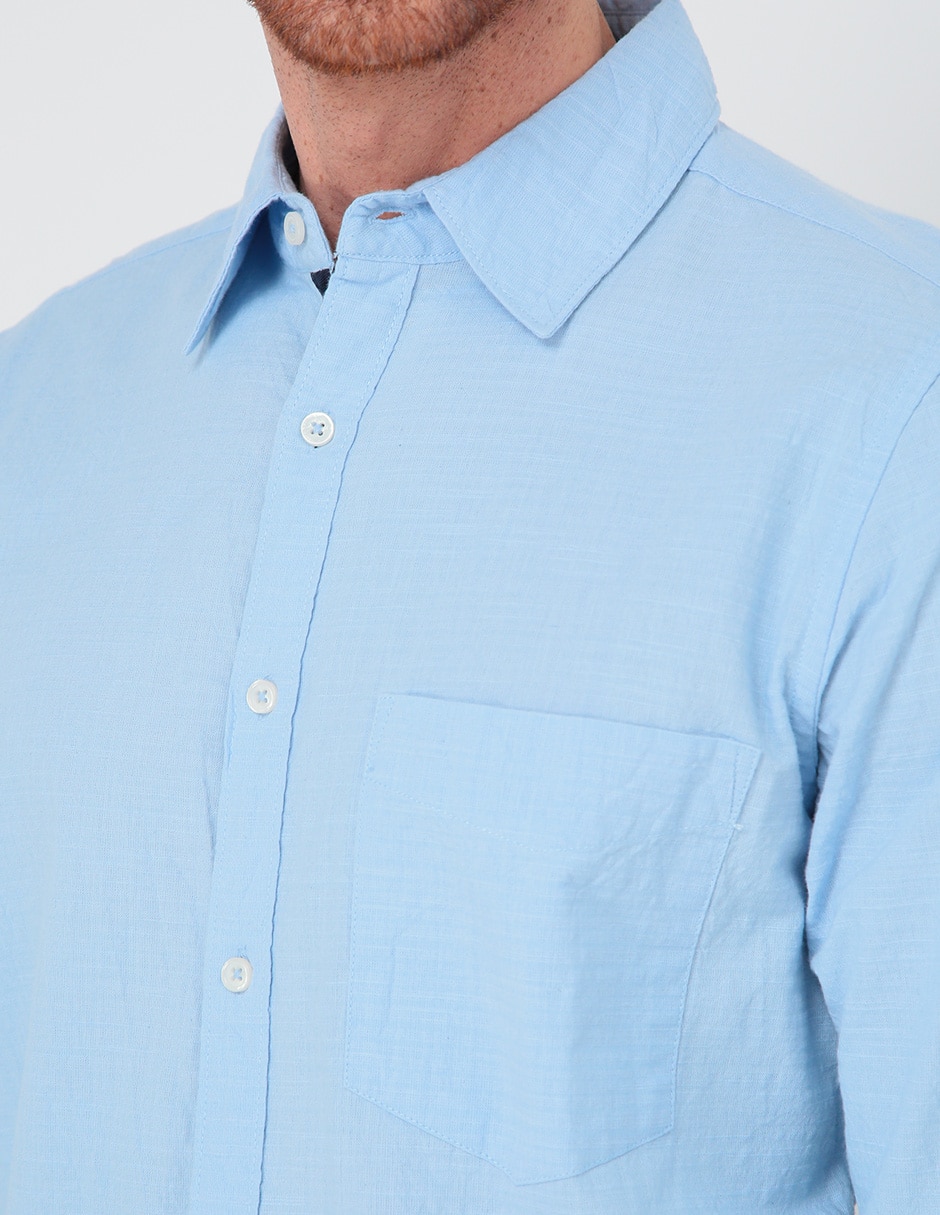 Camisa casual de algodón manga larga para hombre 4