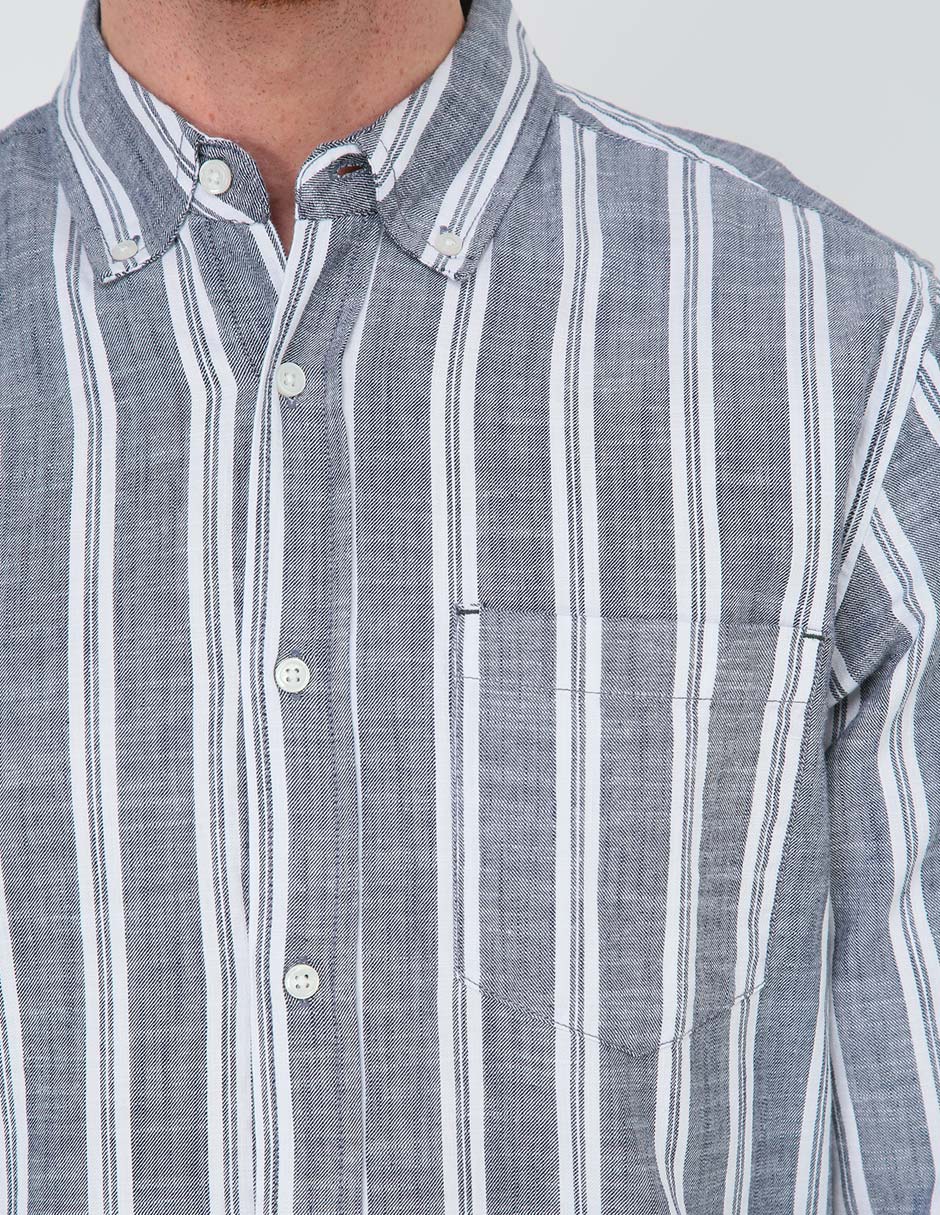 Camisa casual de algodón manga larga para hombre 2