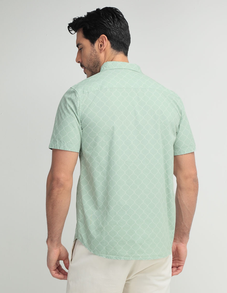 Camisa casual de algodón manga corta para hombre 4