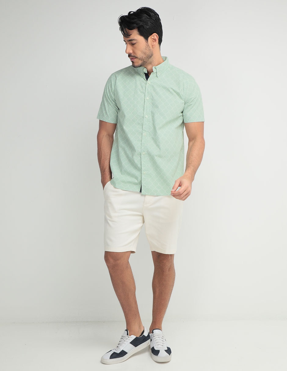Camisa casual de algodón manga corta para hombre 3