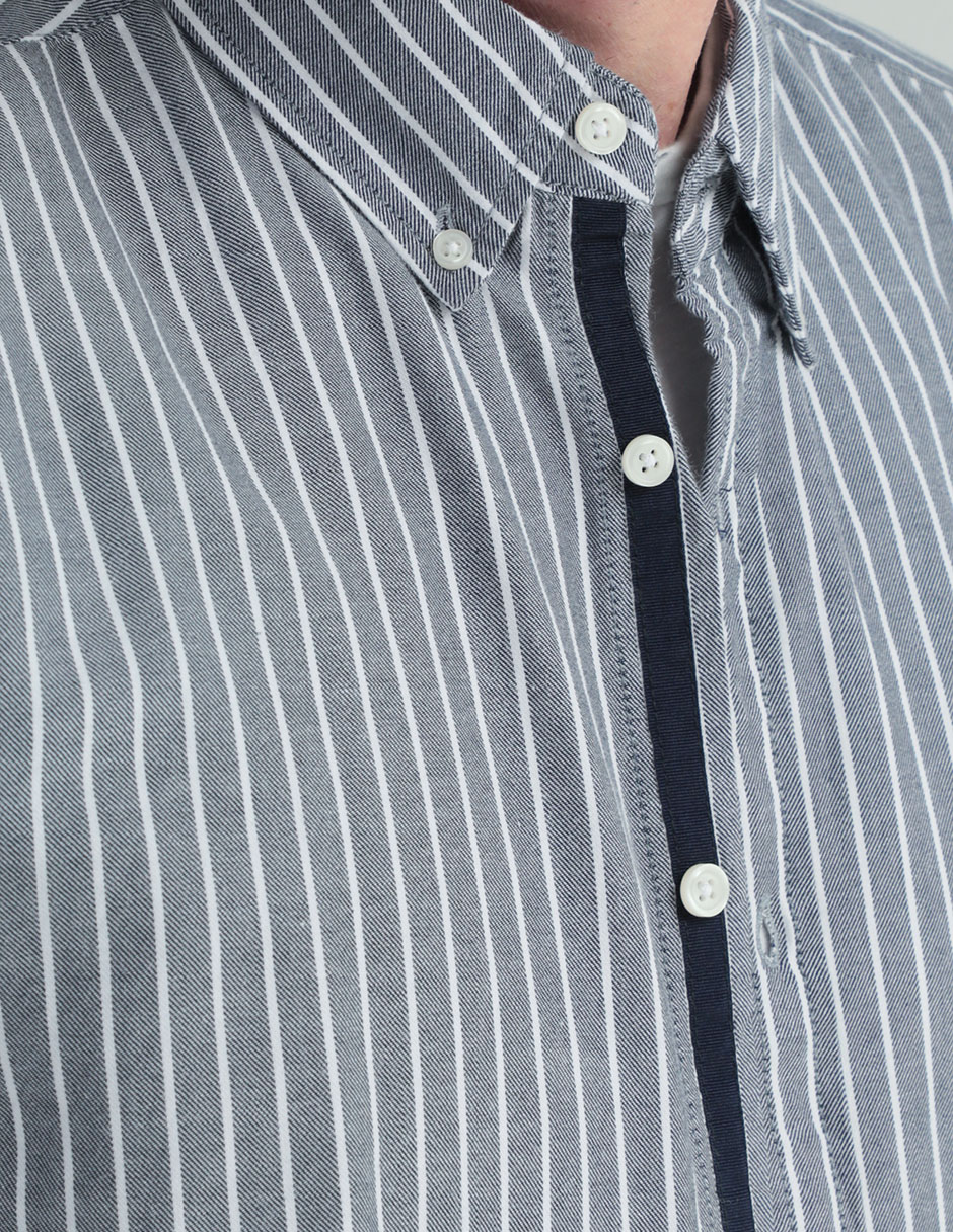 Camisa casual manga larga para hombre 2
