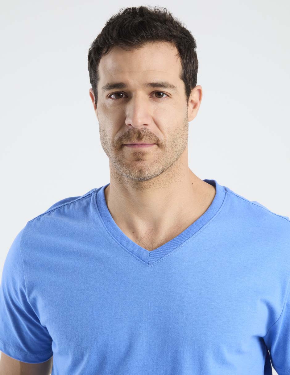 Playera Weekend cuello V para hombre