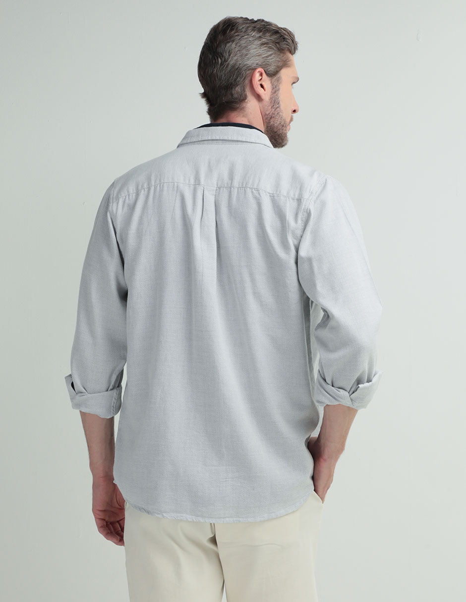 Camisa casual de algodón manga larga para hombre 5