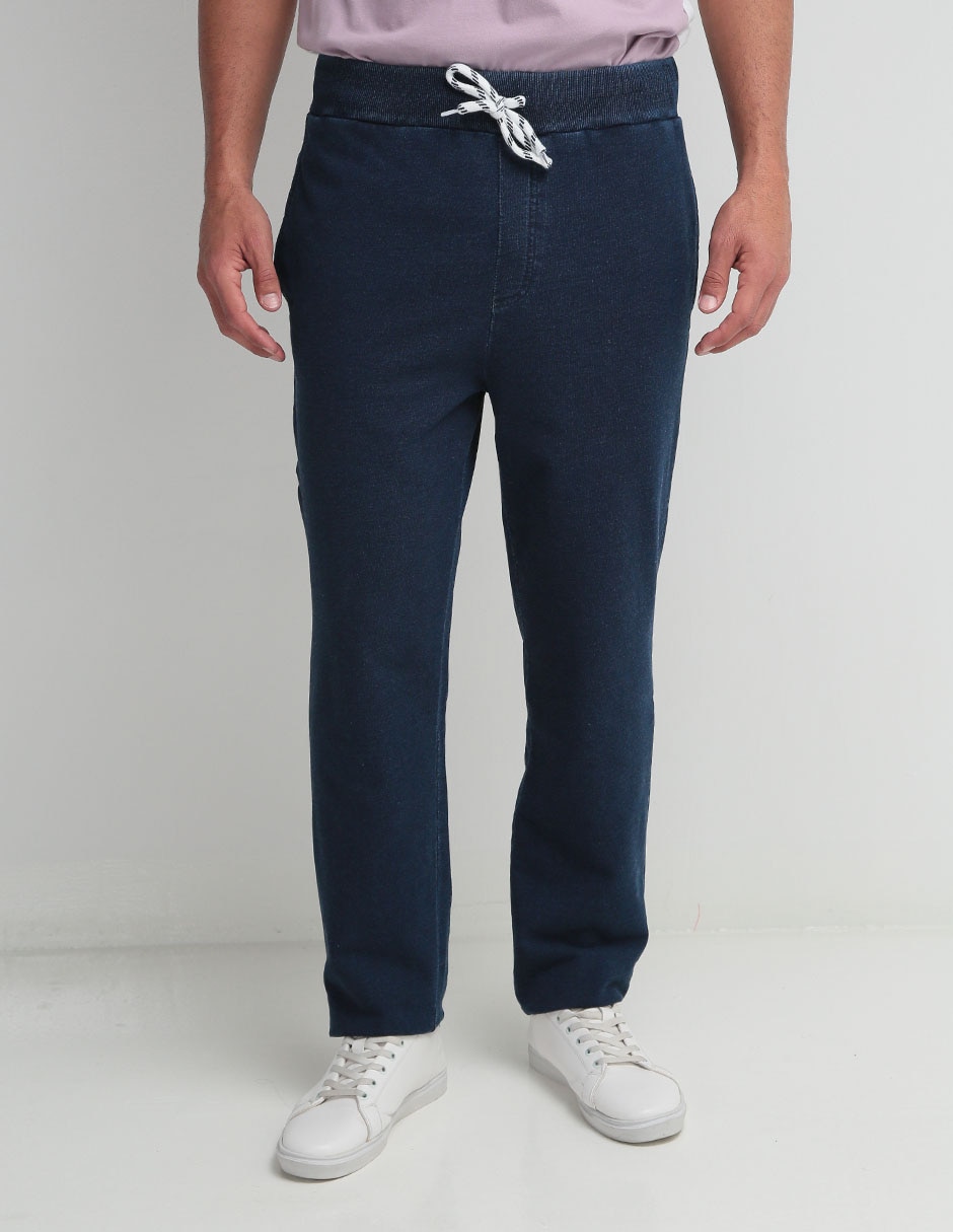 Pants slim con jareta para hombre