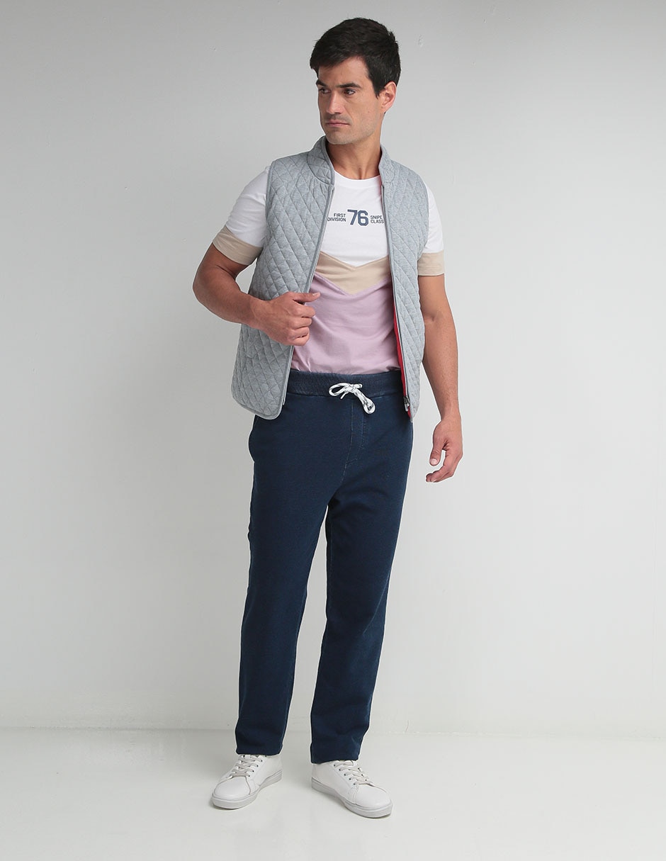 Pants slim con jareta para hombre