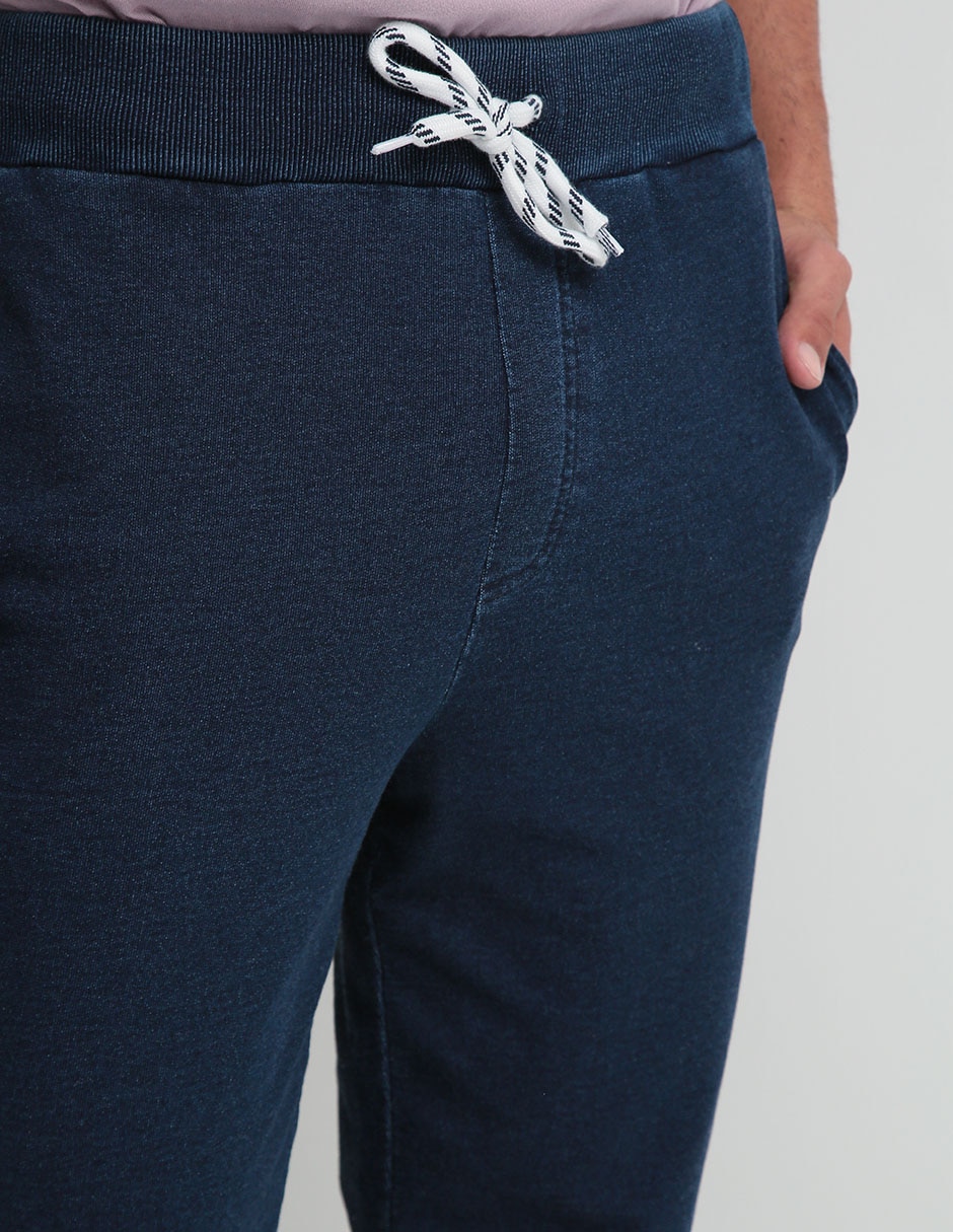 Pants slim con jareta para hombre