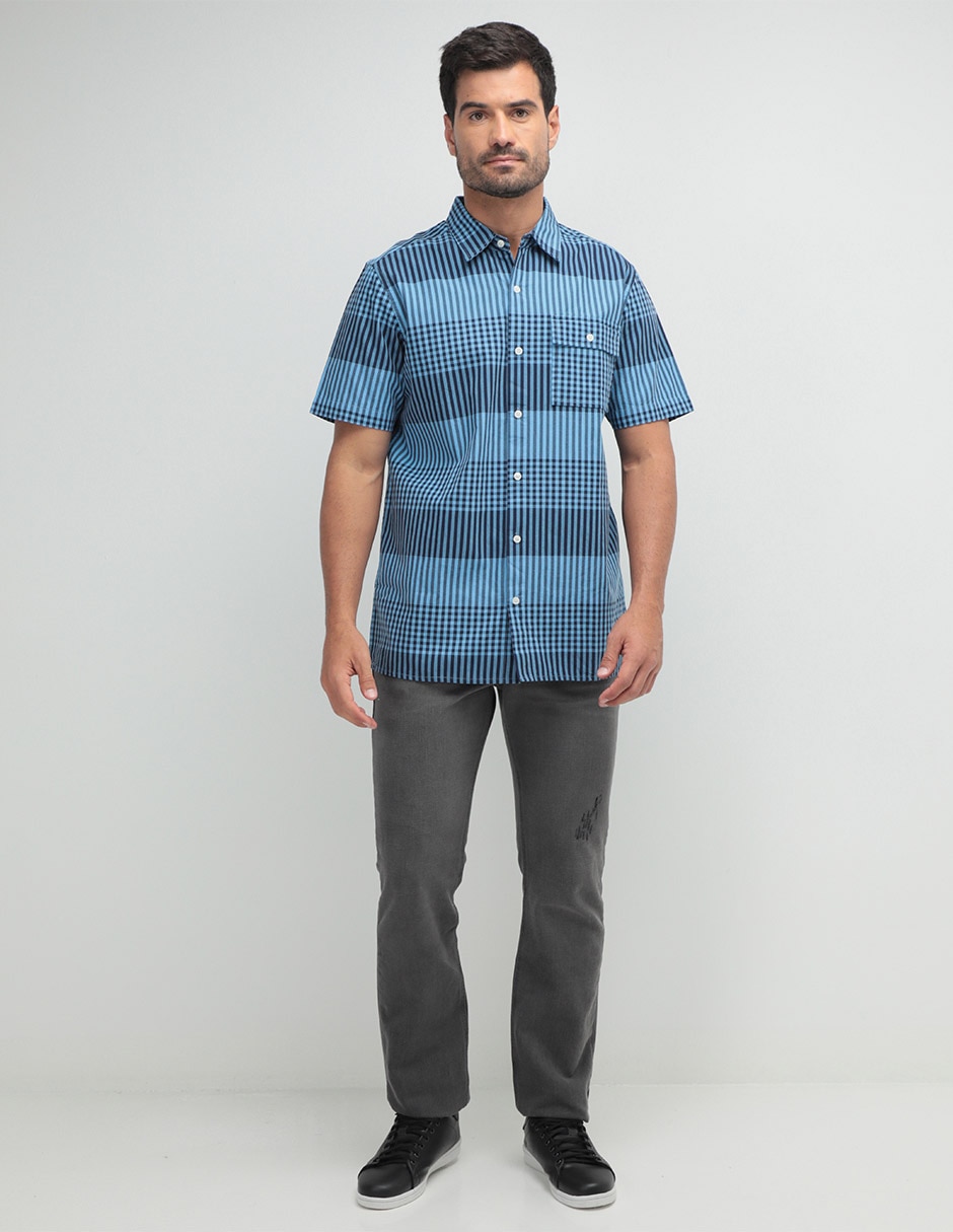 Jeans straight lavado obscuro para hombre 6