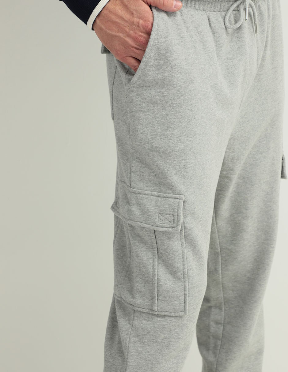 Pants regular con jareta para hombre 4