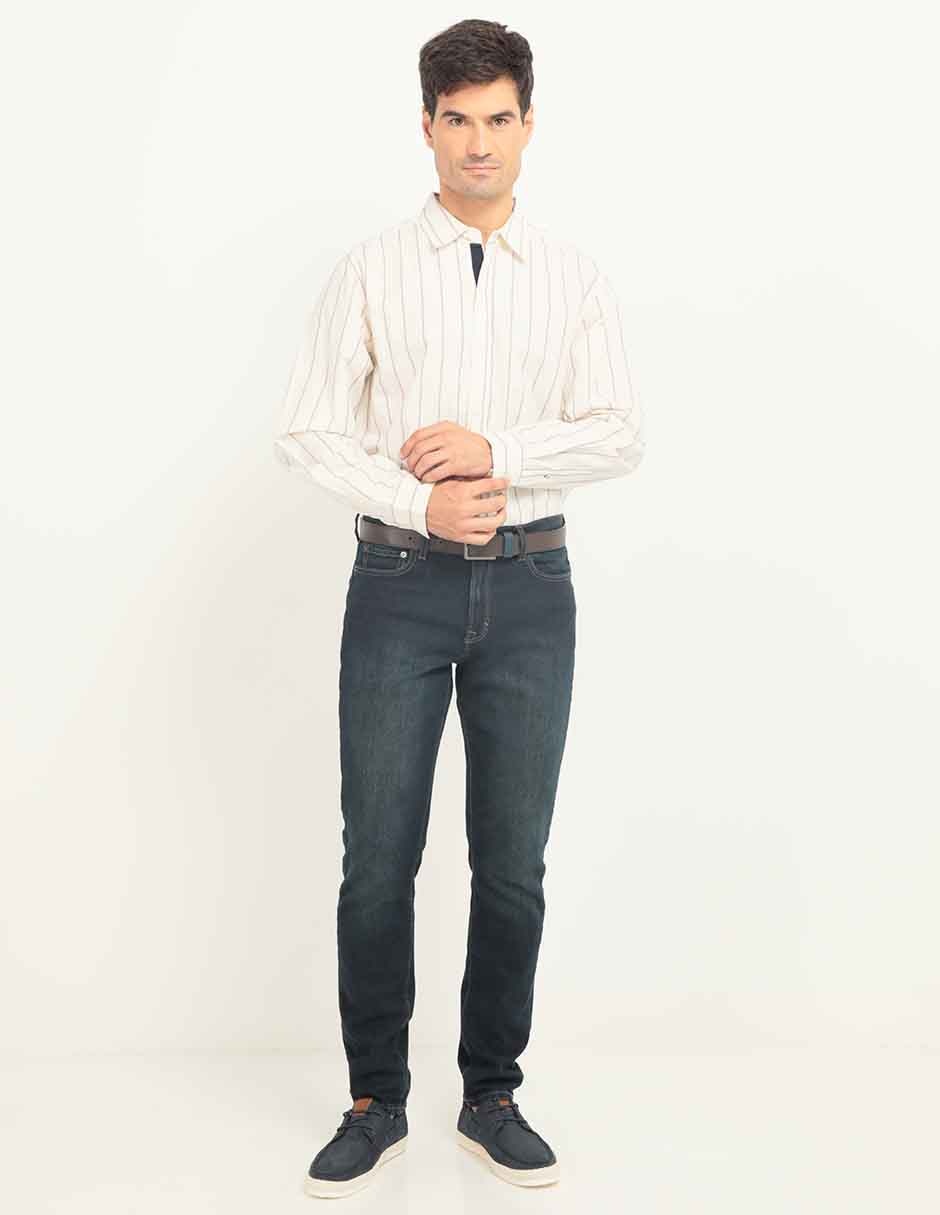 Camisa casual manga larga para hombre