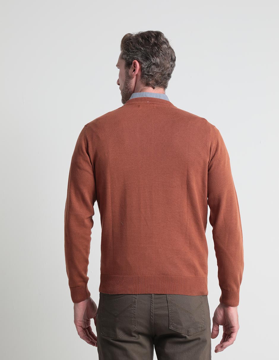 Suéter cuello v para hombre