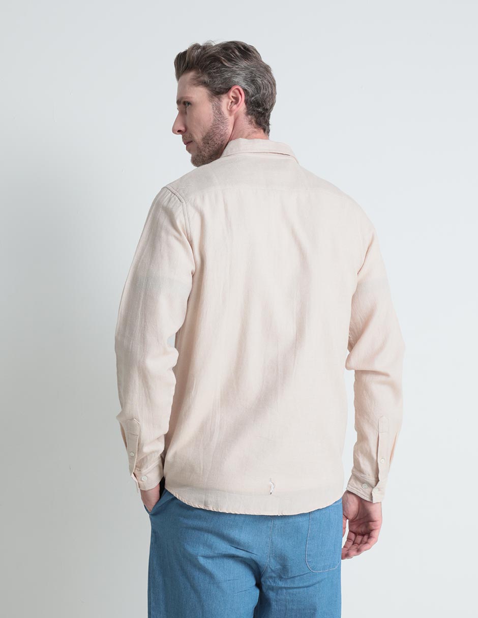Camisa casual de algodón manga larga para hombre 4