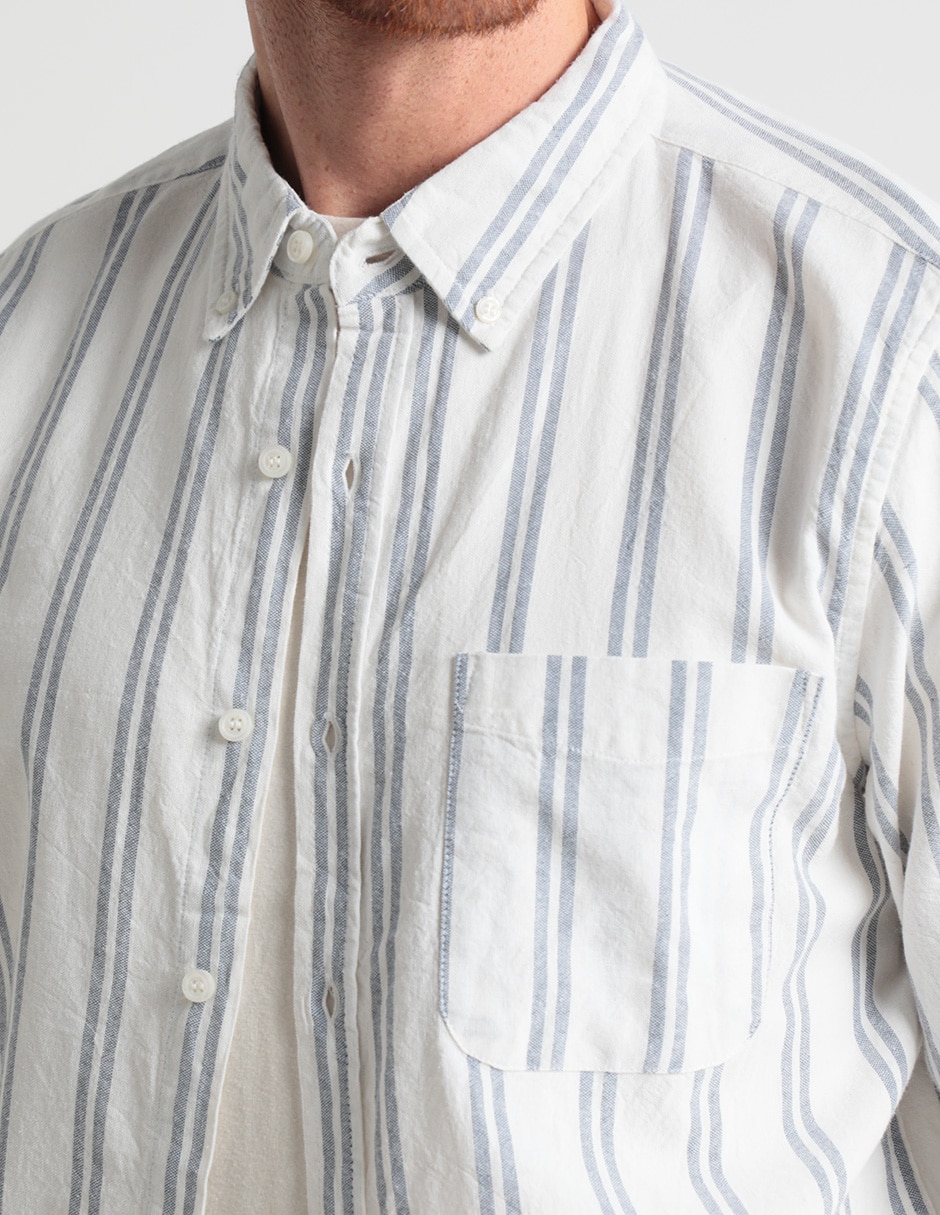 Camisa casual de algodón manga larga para hombre 2