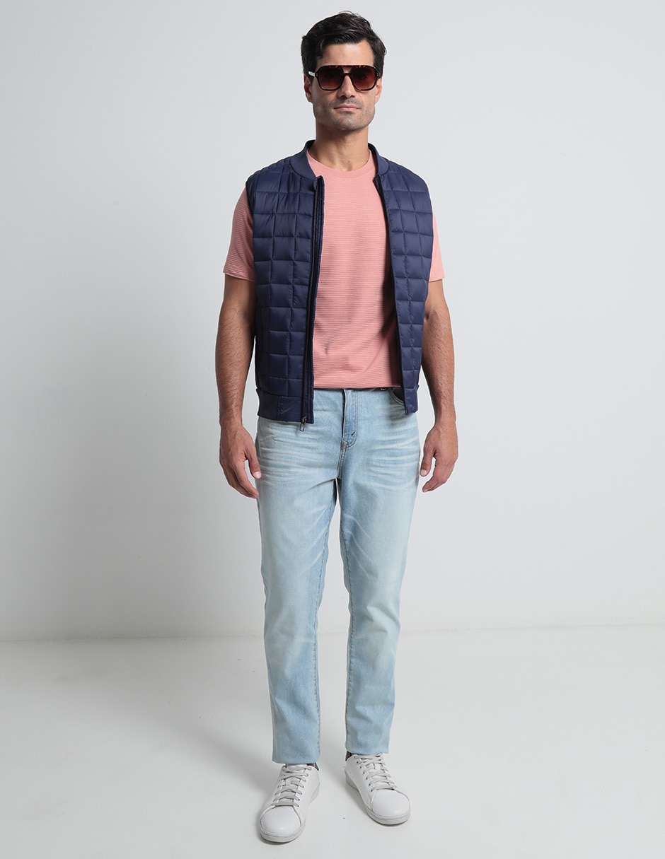 Jeans straight lavado claro para hombre 3