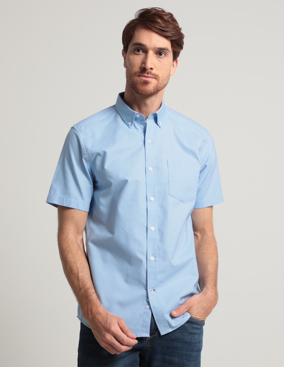 Camisa casual manga corta para hombre