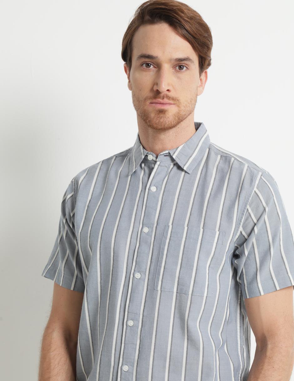 Camisa casual de algodón manga corta para hombre 2