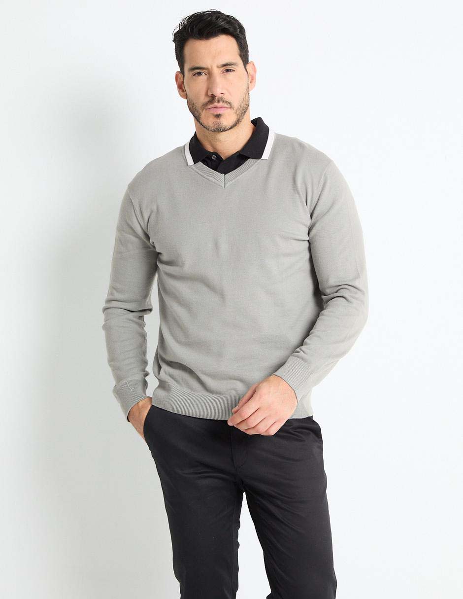 Suéter cuello V para hombre Suéter cuello V para hombre