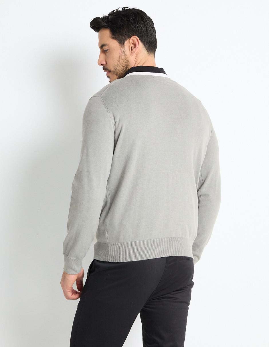 Suéter cuello V para hombre 2