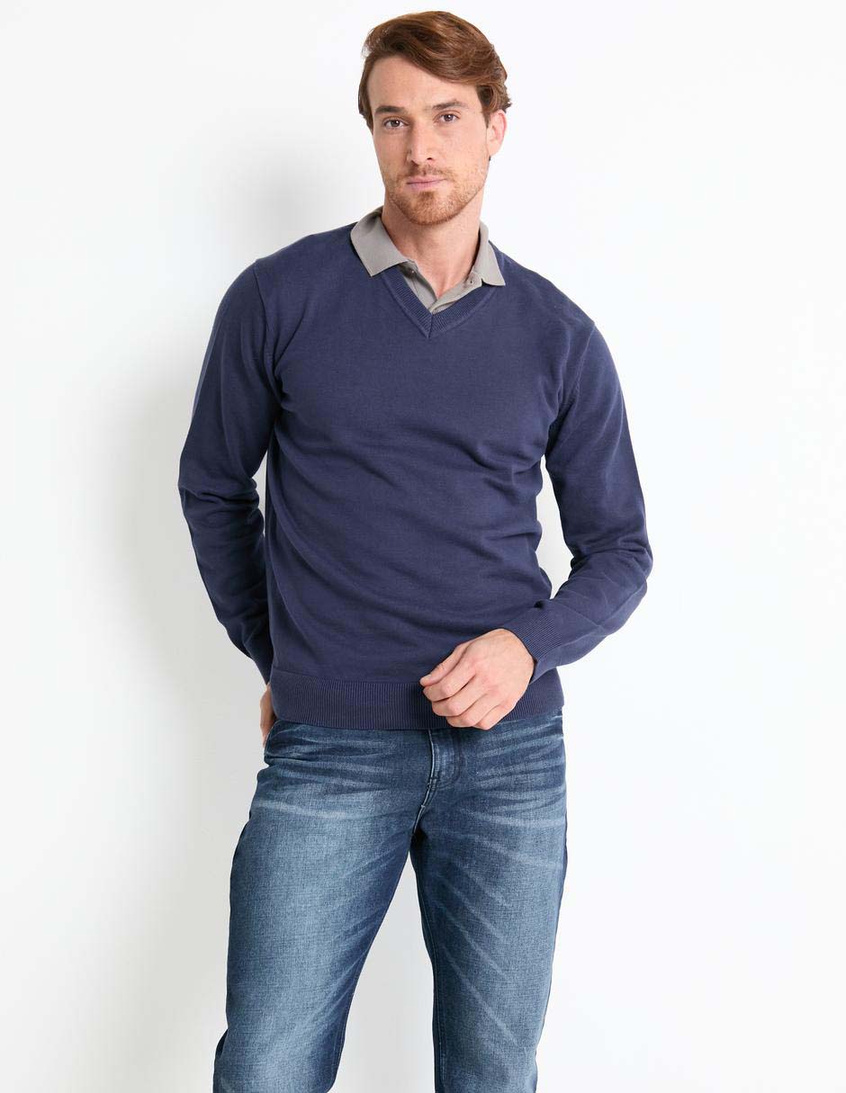 Suéter cuello V para hombre Suéter cuello V para hombre