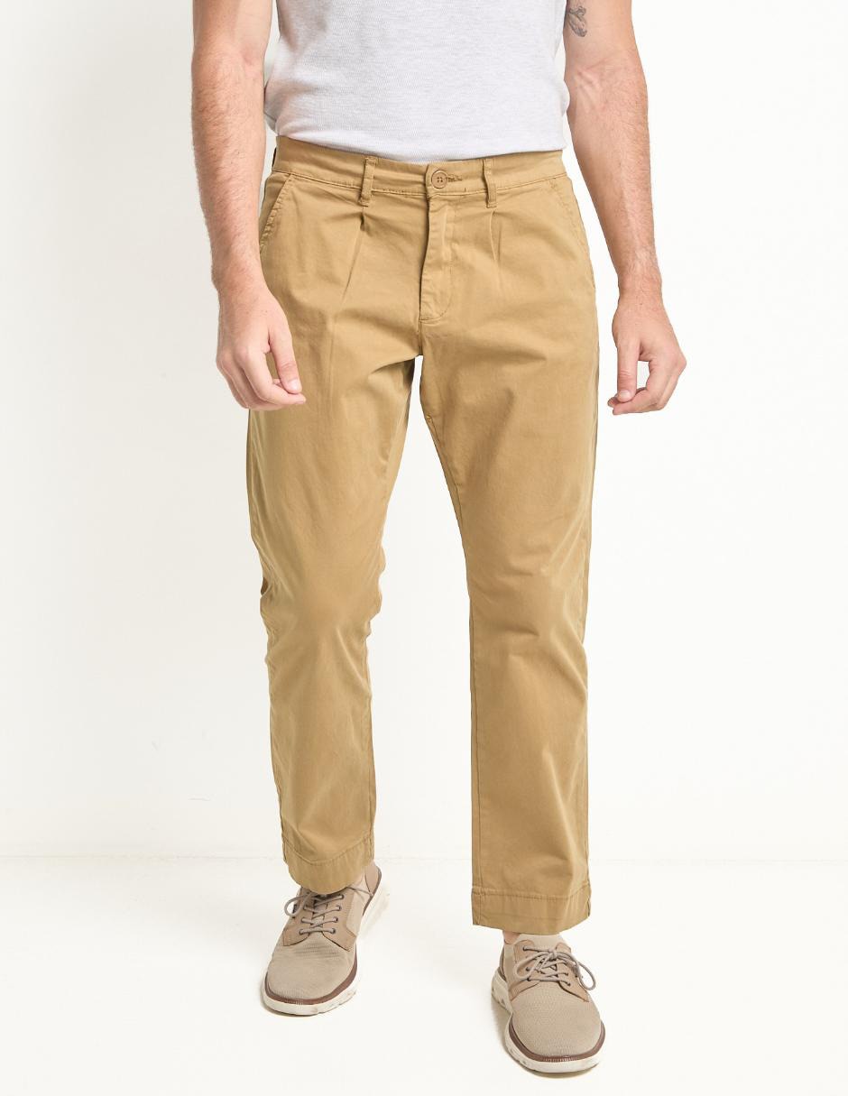 Pantalón chino straight de algodón para hombre Pantalón chino straight de algodón para hombre