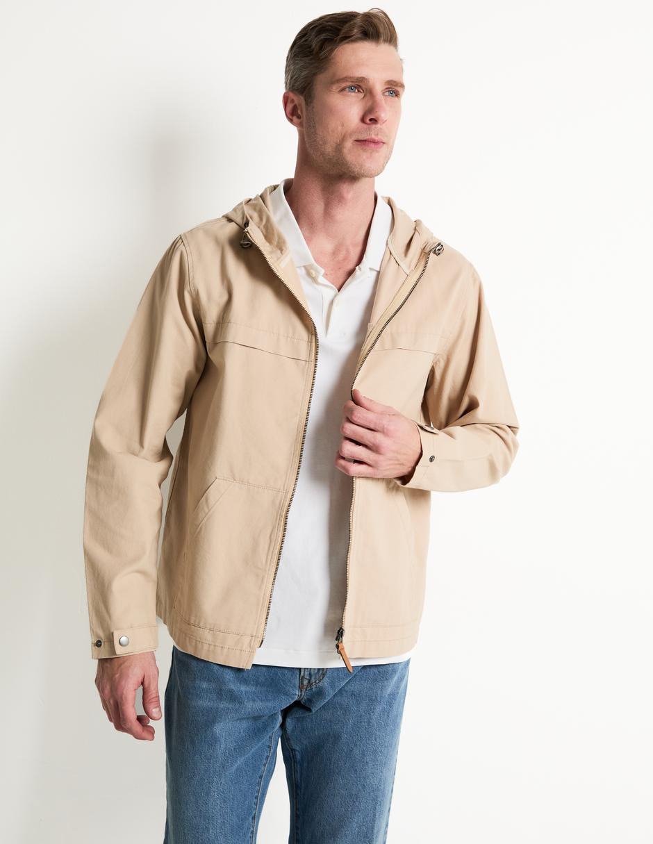 Chamarra casual con capucha para hombre