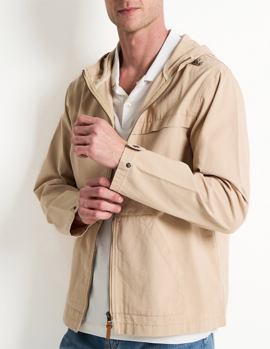 Chamarra casual con capucha para hombre 4