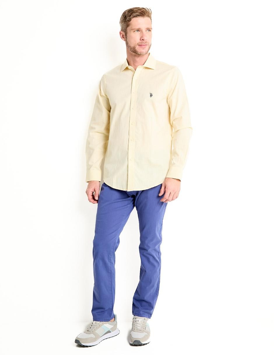 Pantalón chino straight de algodón para hombre 3