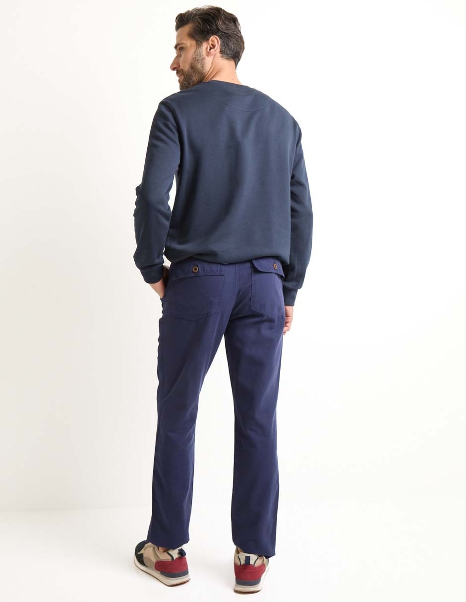 Pantalón casual straight de algodón para hombre 2