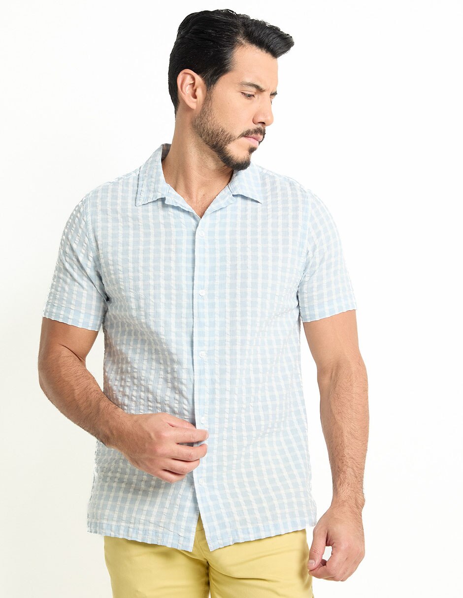 Camisa casual Weekend de algodón manga corta para hombre Camisa casual Weekend de algodón manga corta para hombre