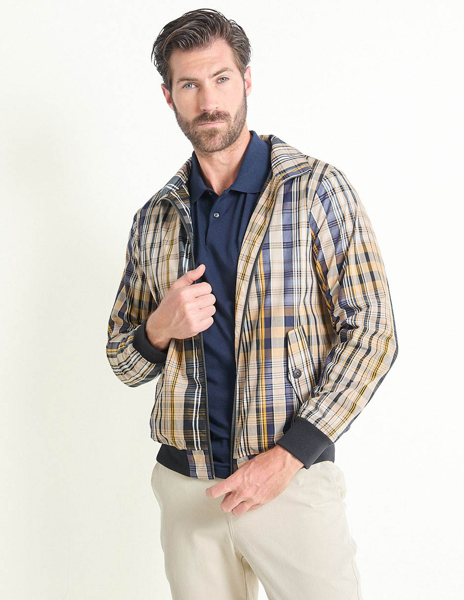 Chamarra casual con bolsillos para hombre