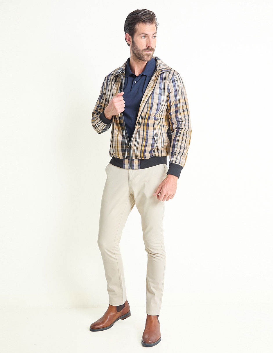 Chamarra casual con bolsillos para hombre