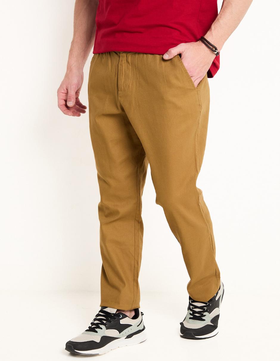 Pantalón slim de algodón para hombre