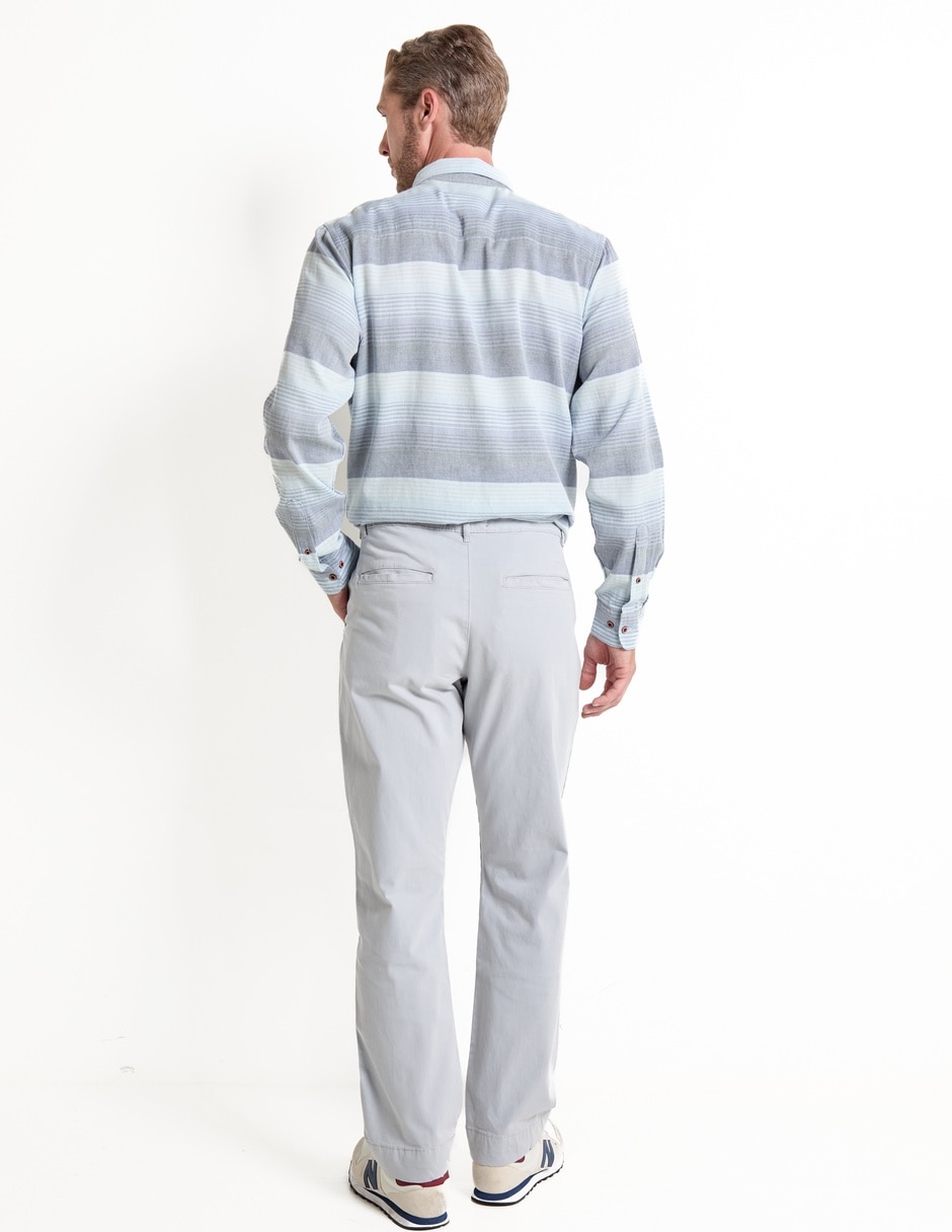 Pantalón casual straight de algodón para hombre 2