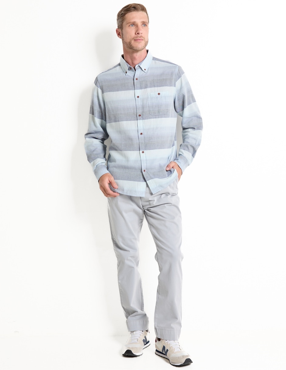 Pantalón casual straight de algodón para hombre 3