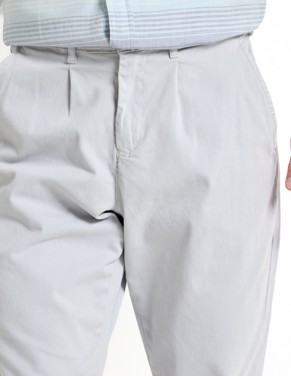 Pantalón casual straight de algodón para hombre 4