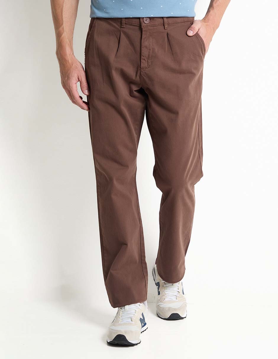 Pantalón casual straight de algodón para hombre Pantalón casual straight de algodón para hombre