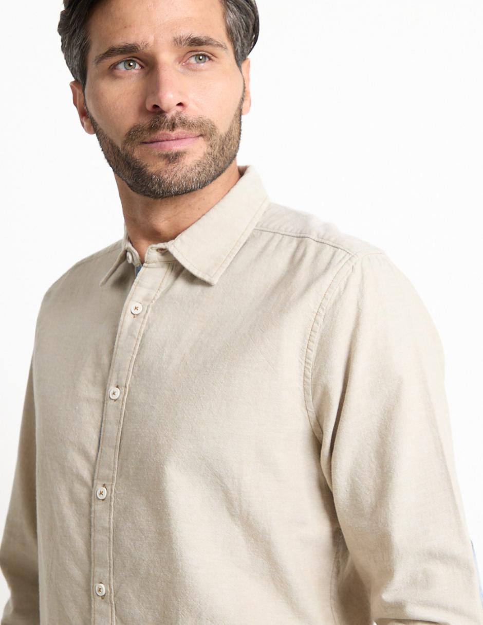 Camisa casual manga larga para hombre 4