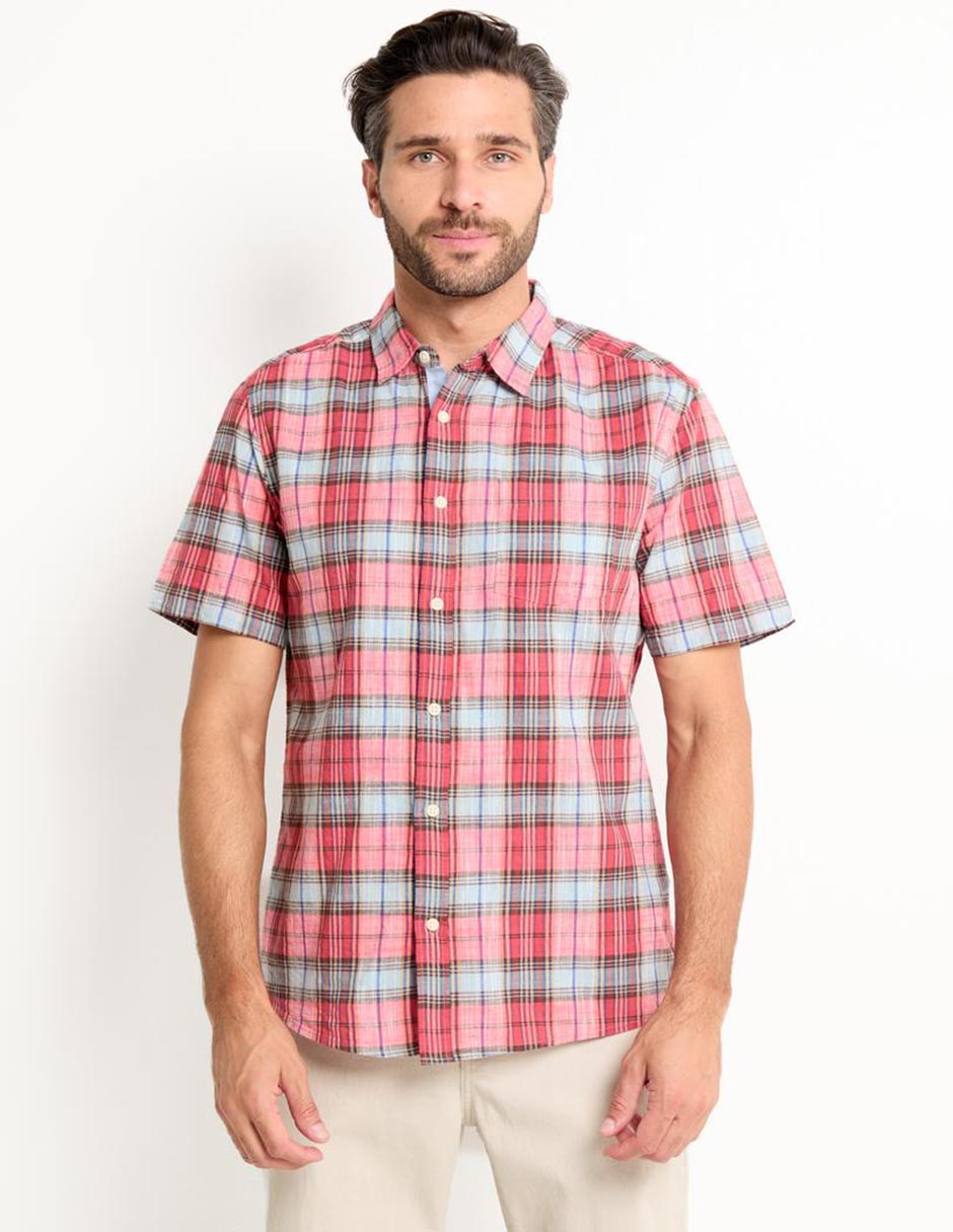 Camisa casual de algodón manga corta para hombre Camisa casual de algodón manga corta para hombre
