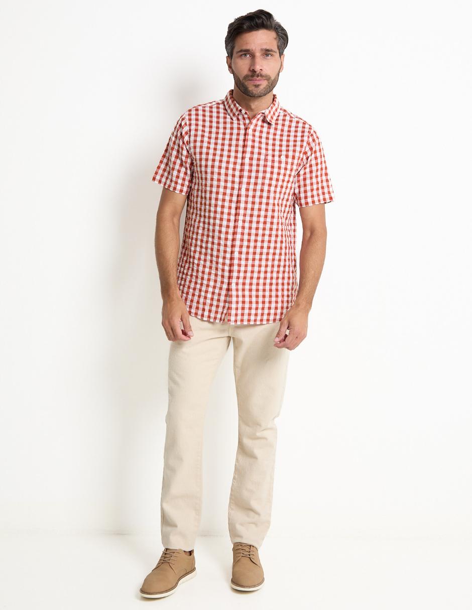 Camisa casual manga corta para hombre