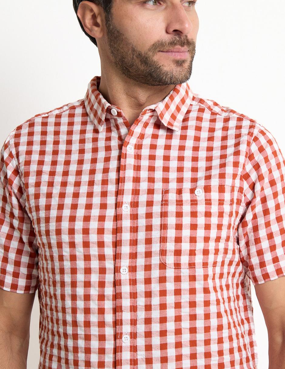 Camisa casual manga corta para hombre
