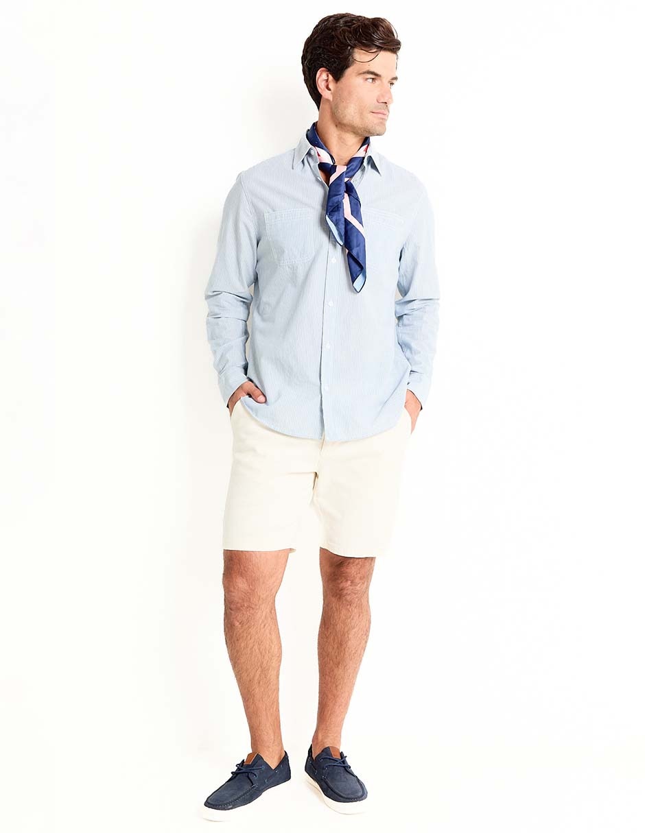 Camisa casual de algodón manga larga para hombre