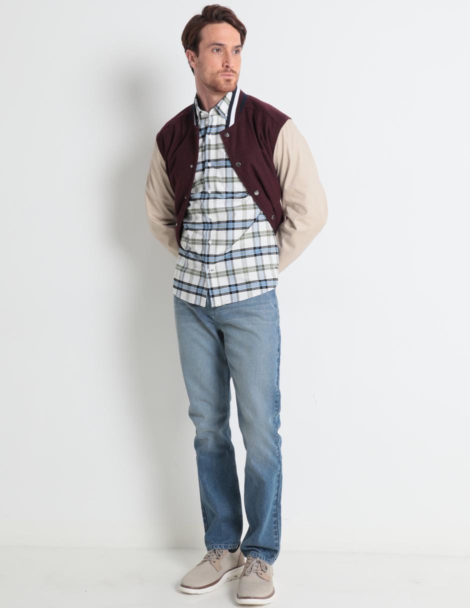 Jeans straight lavado deslavado para hombre 3