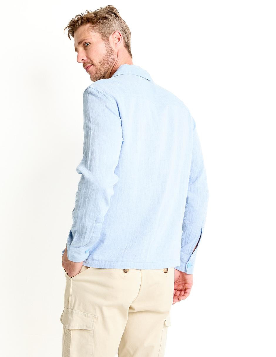 Sobrecamisa casual Weekend de algodón manga larga para hombre