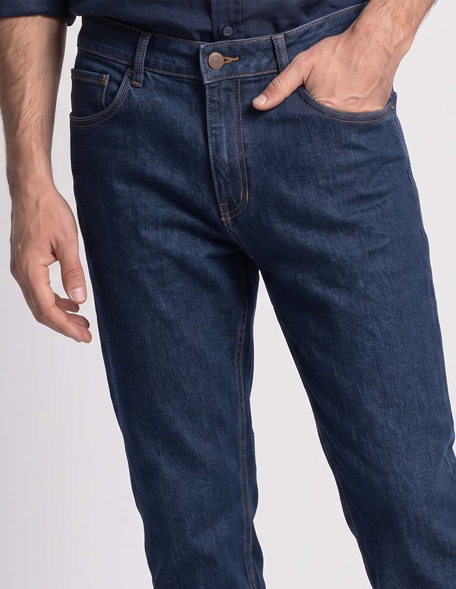 Jeans slim lavado obscuro para hombre 3