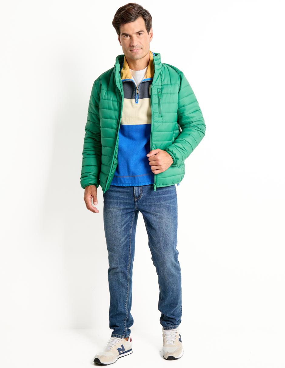 Chamarra acolchada capitonada para hombre