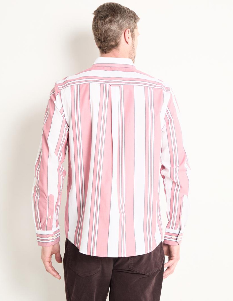 Camisa casual de algodón manga larga para hombre